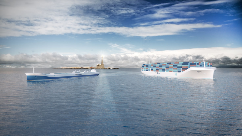 Illustration for article titled Rolls-Royce Is Designing Giant Drone Ships to Sail the High Seas